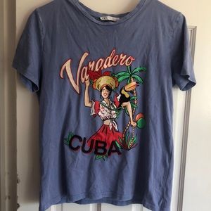 zara graphic tee